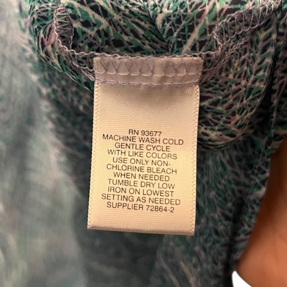 🟣Liz Claiborne Sleeveless Button-Down Blouse – XL - Picture 4 of 4